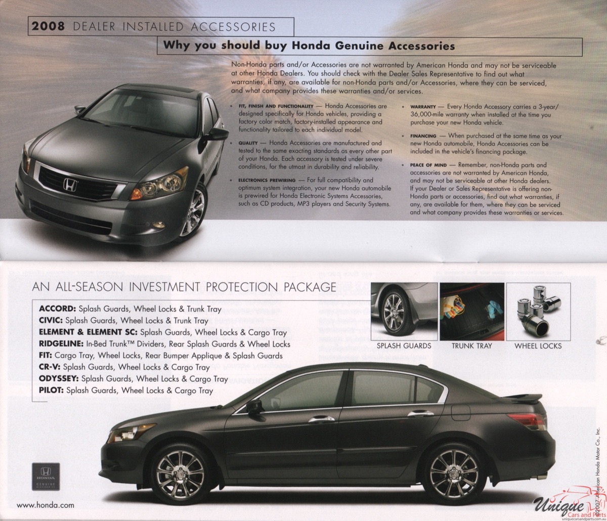 2008 Honda Accessories Brochure Page 11